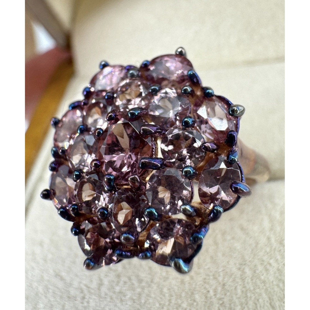 Stauer, Sterling Gold Vermeil Everlasting Rhodolite Ring Size 6 Box - Picture 3 of 8